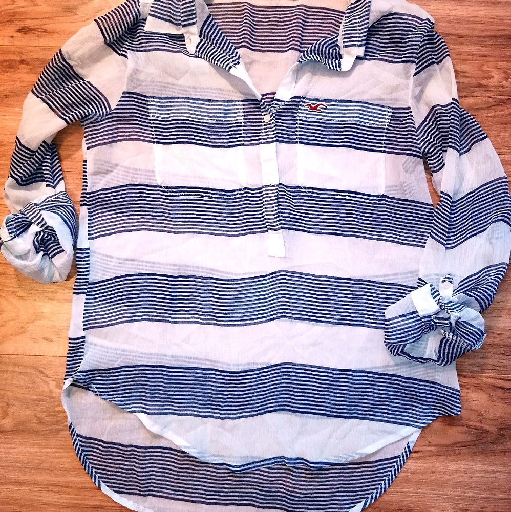Hollister sheer tunic style shirt